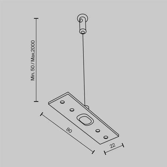 Kit suspensie 2 buc Exility din Metal Alb