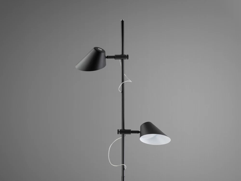 Lampa de podea din Metal Negru mat H184xD48cm Esino
