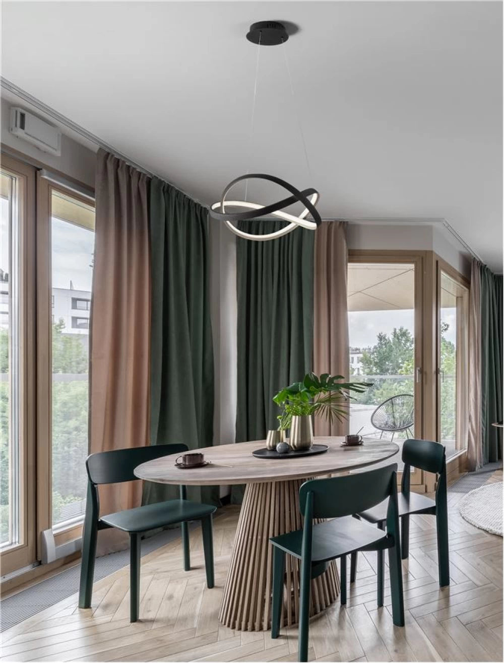 Lustra din Aluminiu Negru/Auriu H120xL50cm IP20 40W 2033lm 2700-3500-5000k ODREY