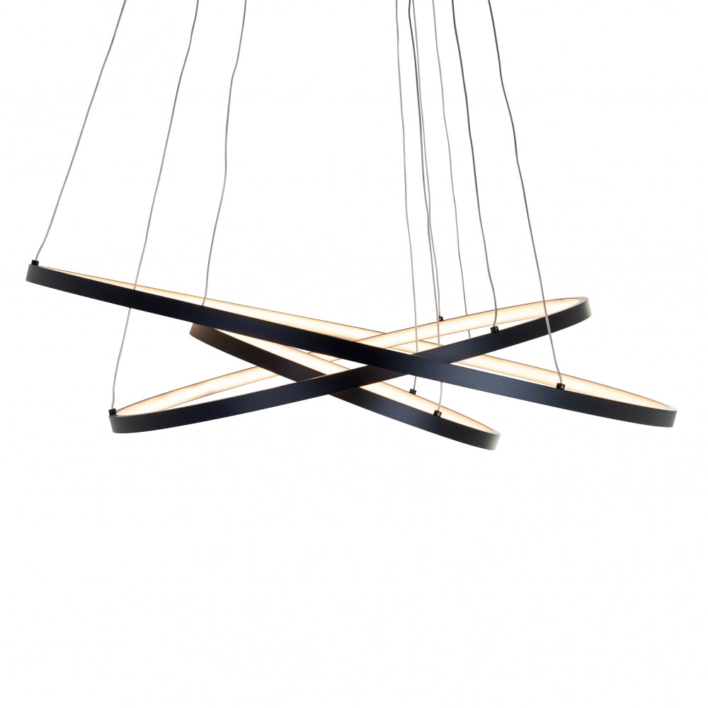 Lustra din Aluminiu Negru D80xH110cm Amira Richmond Interiors