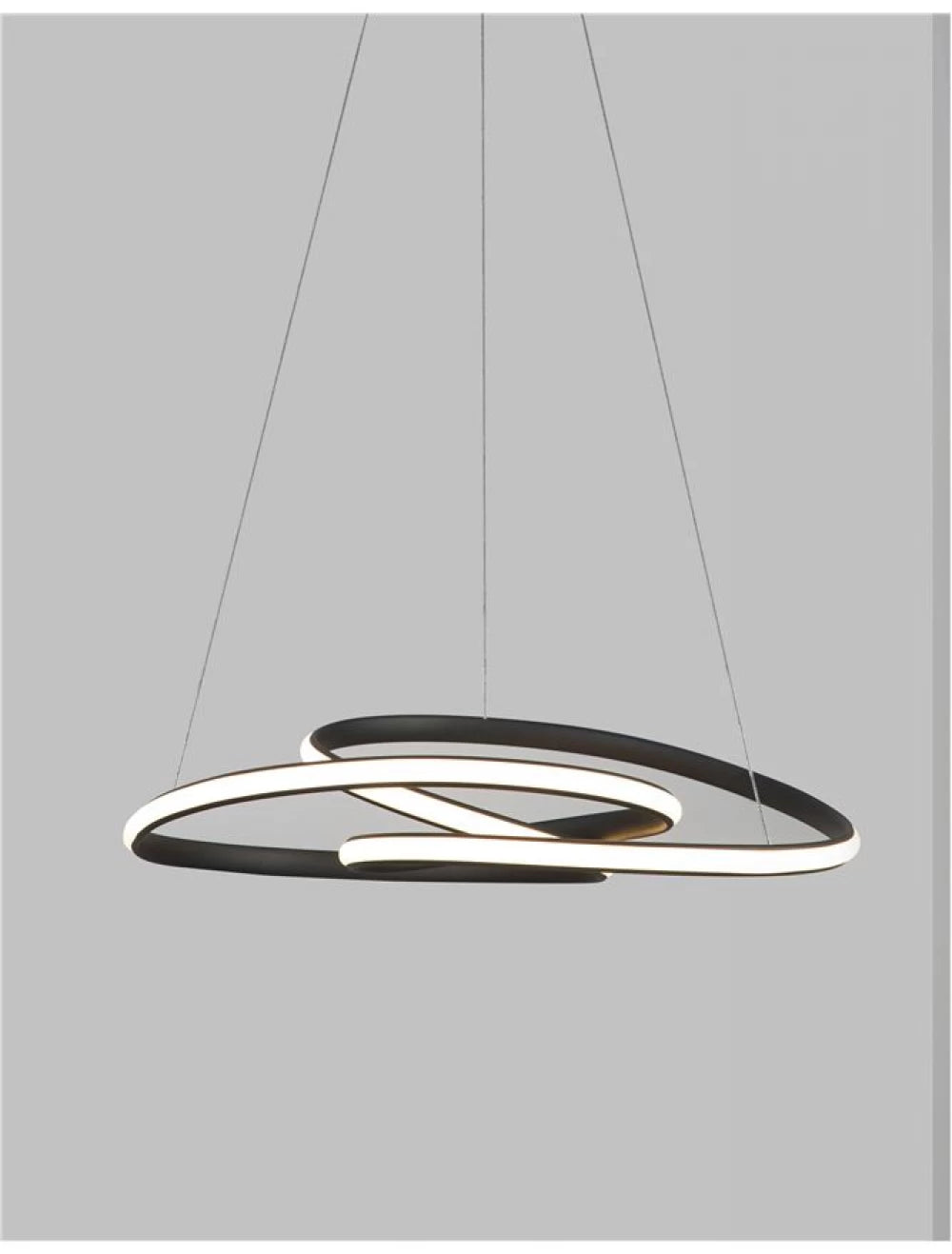 Lustra din Aluminiu Negru H120xL52cm IP20 43W 3013lm 3000k MENTON
