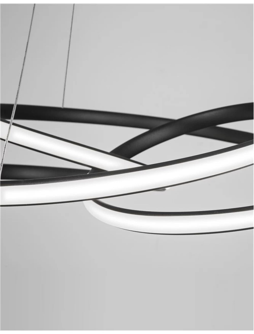 Lustra din Aluminiu Negru H120xL52cm IP20 43W 3013lm 3000k MENTON