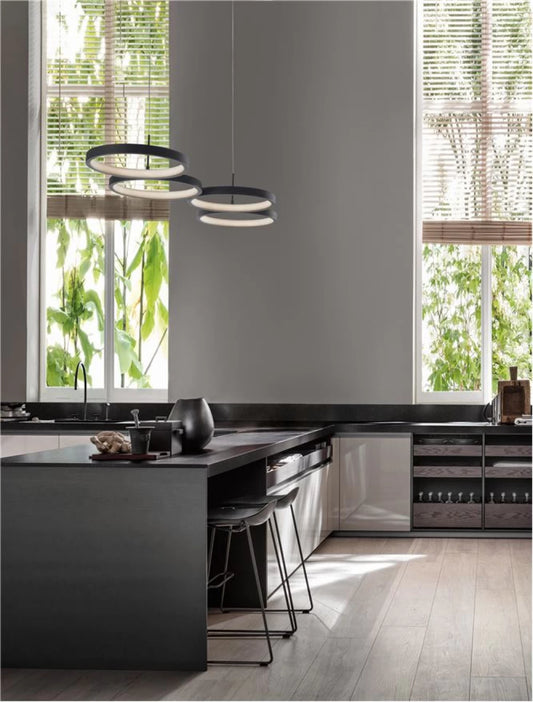 Lustra din Aluminiu Negru H120xL84cm IP20 41W 2300lm 3000k MAGNUS