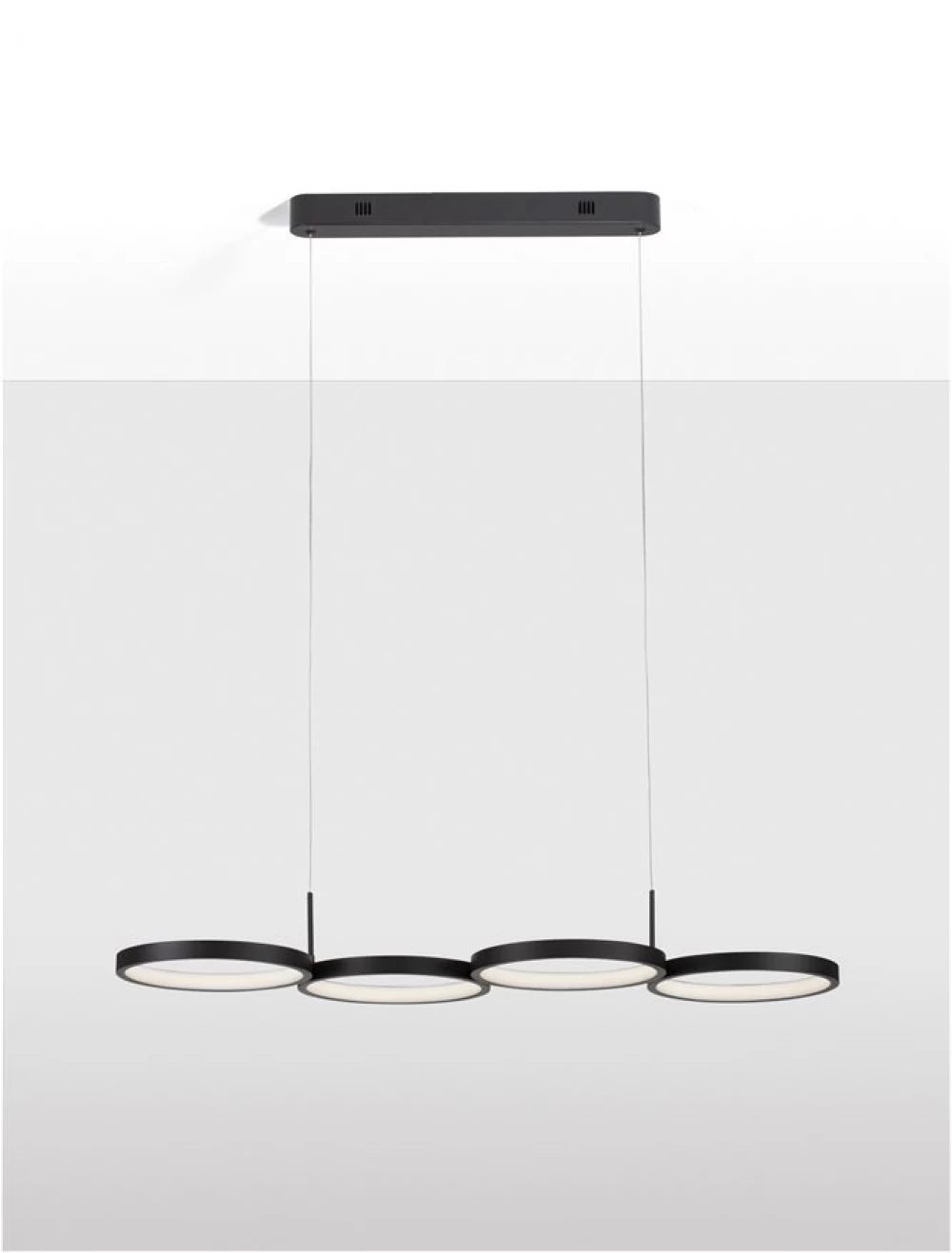 Lustra din Aluminiu Negru H120xL84cm IP20 41W 2300lm 3000k MAGNUS