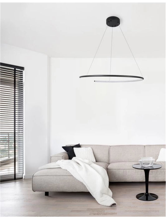 Lustra din Aluminiu Negru H200xL70cm IP20 29W 1480lm 3000k BREDA