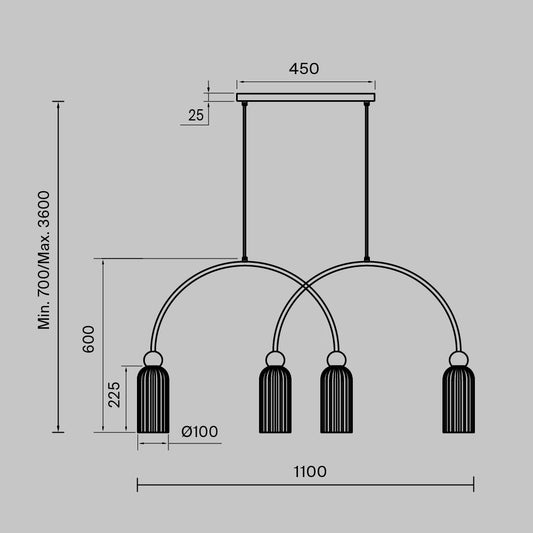 Lustra din Metal Auriu si Sticla Alb H60xL110cm Antic
