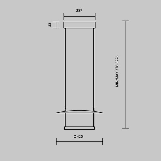 Lustra din Metal Negru/Alb H327.6xL27.2cm Ambience