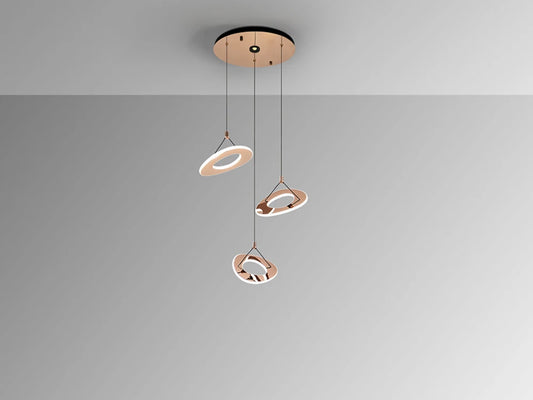 Lustra din Otel Rosegold si Acrilic Rosegold 60W D55xH150cm Mirena