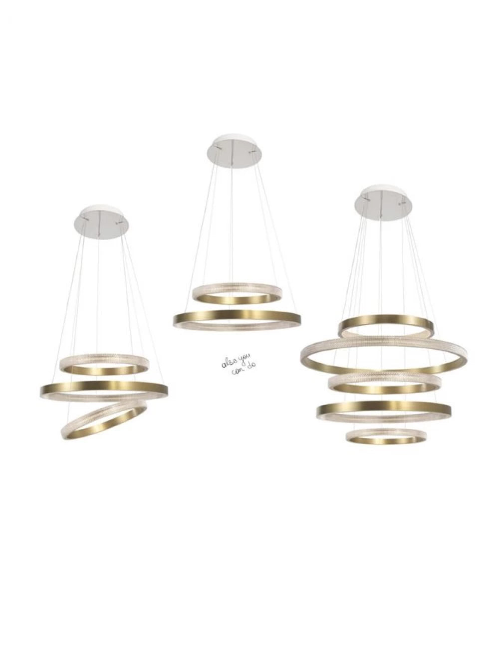 Lustra structura din Aluminiu Alama antichizata si abajur din Acrilic Transparent H180xL108cm IP20 35W 1900lm 3000k VEGAS