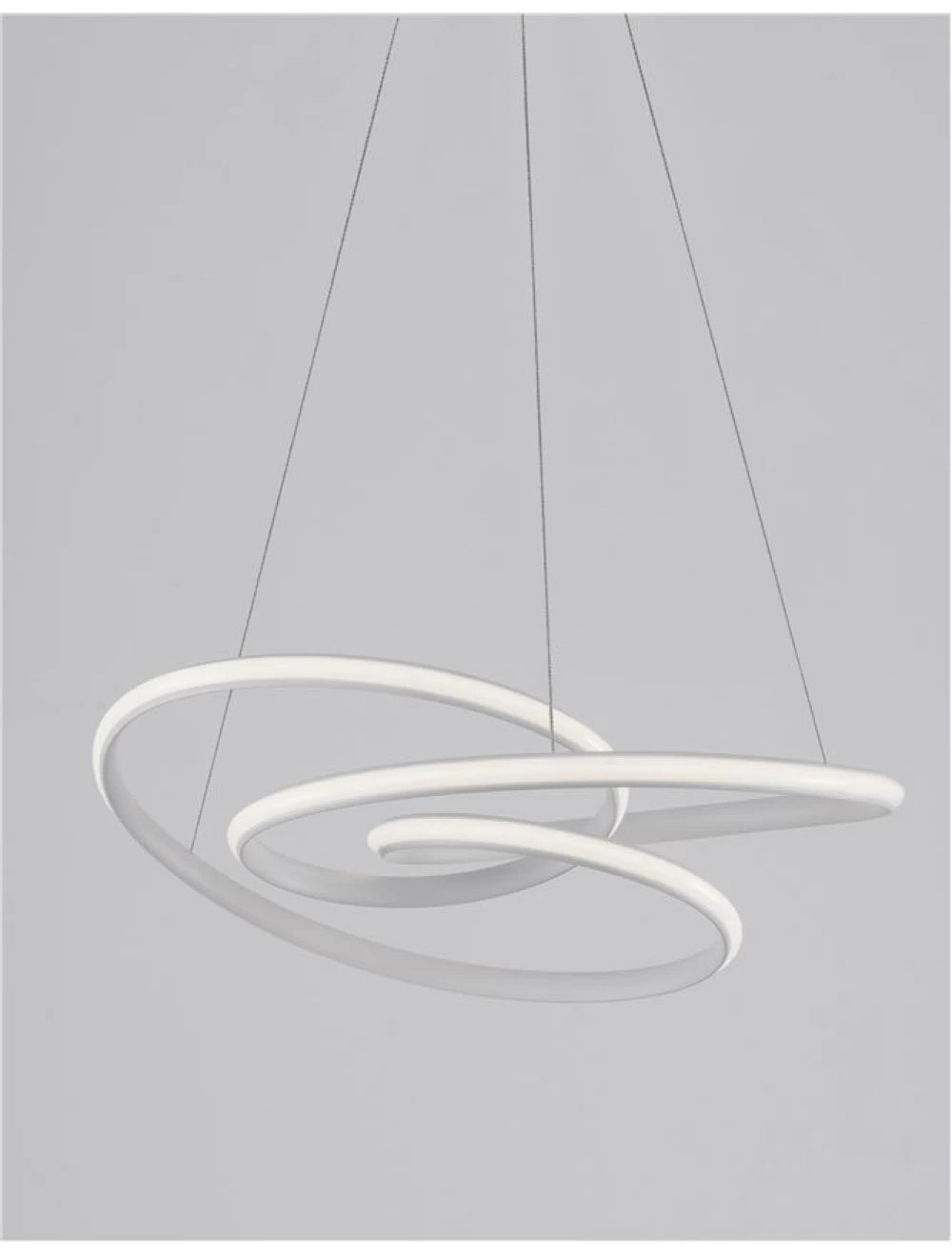 Lustra structura din Aluminiu Alb si abajur din Acrilic  H120xL52cm IP20 43W 3013lm 3000k MENTON