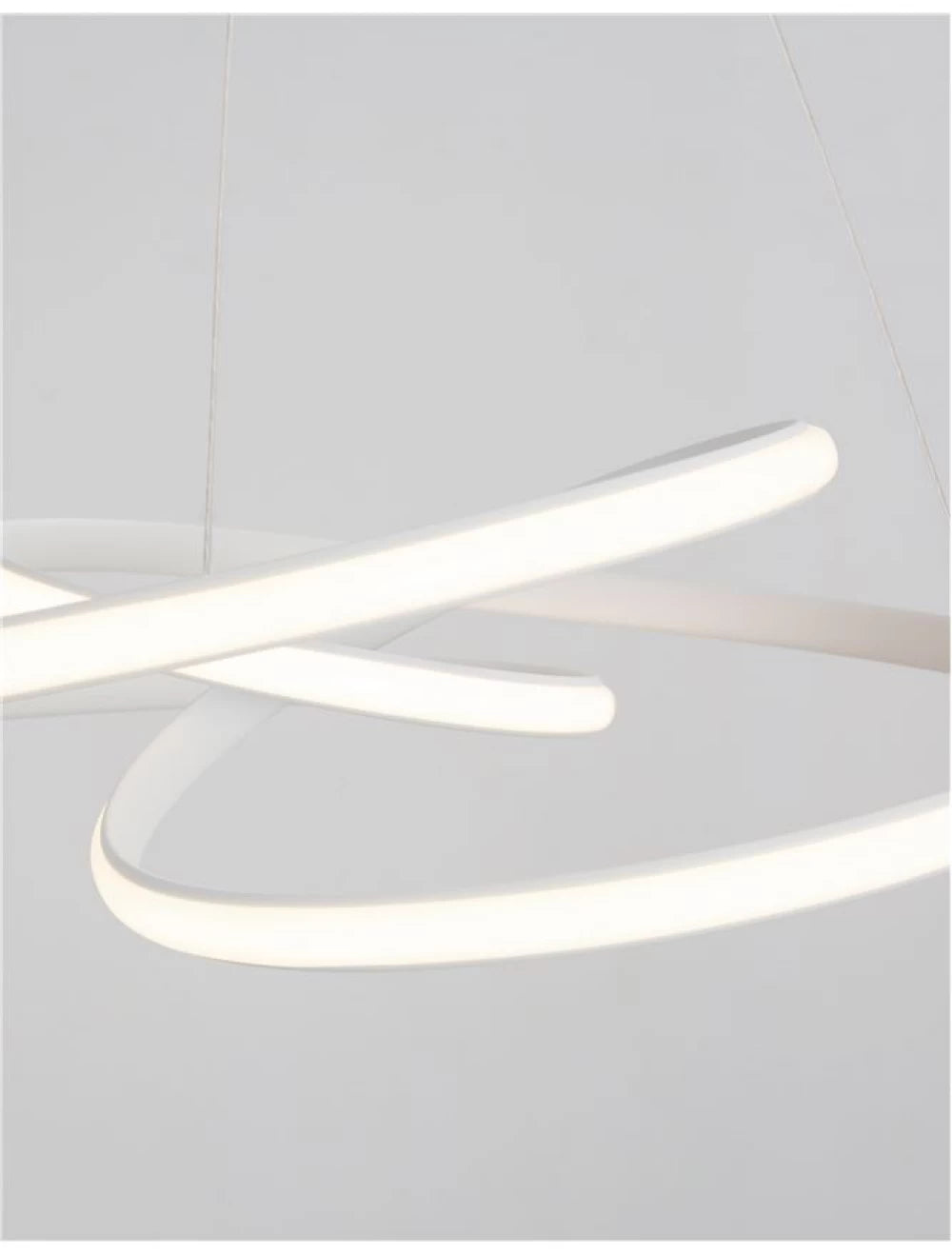 Lustra structura din Aluminiu Alb si abajur din Acrilic  H120xL52cm IP20 43W 3013lm 3000k MENTON