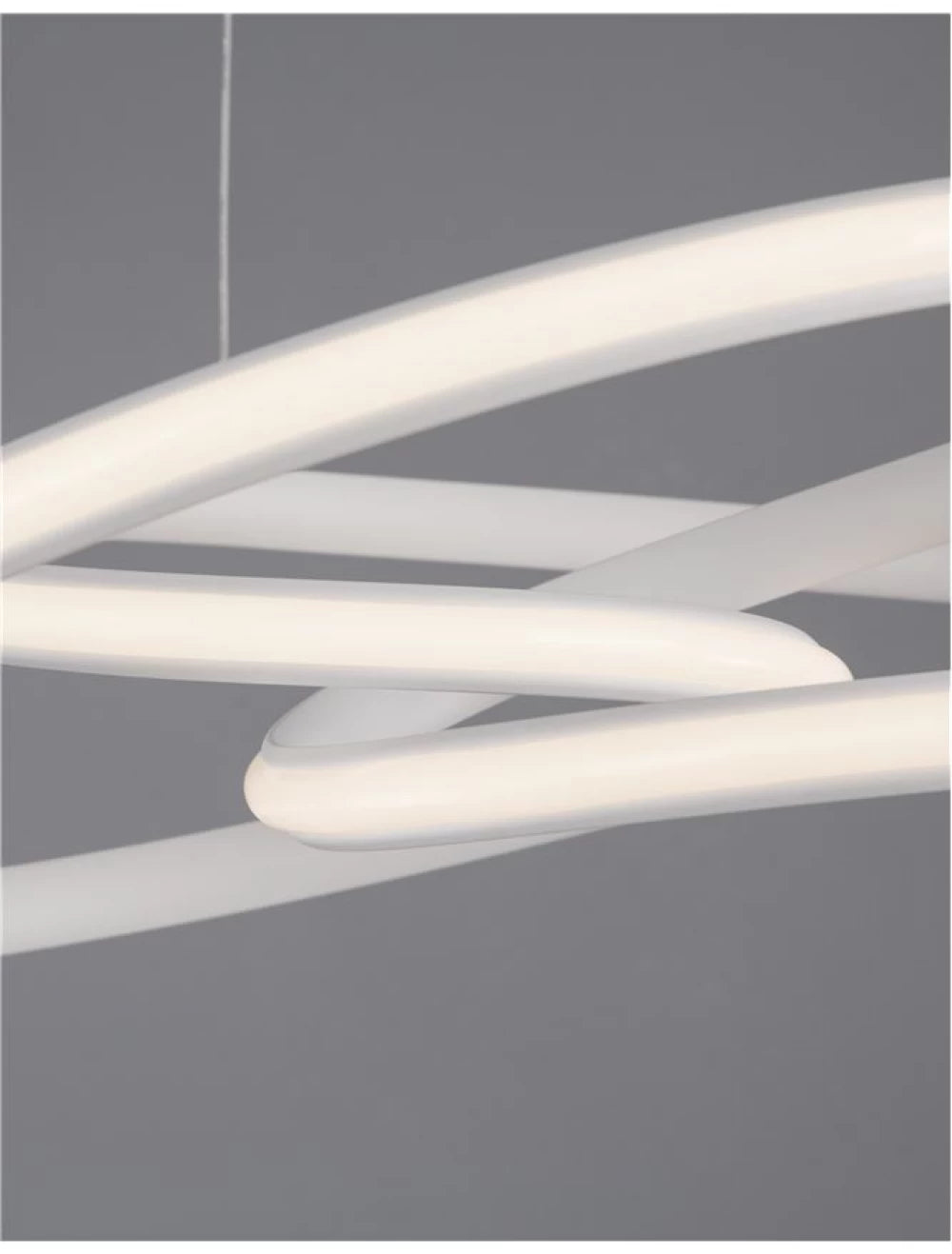 Lustra structura din Aluminiu Alb si abajur din Acrilic  H120xL52cm IP20 43W 3013lm 3000k MENTON