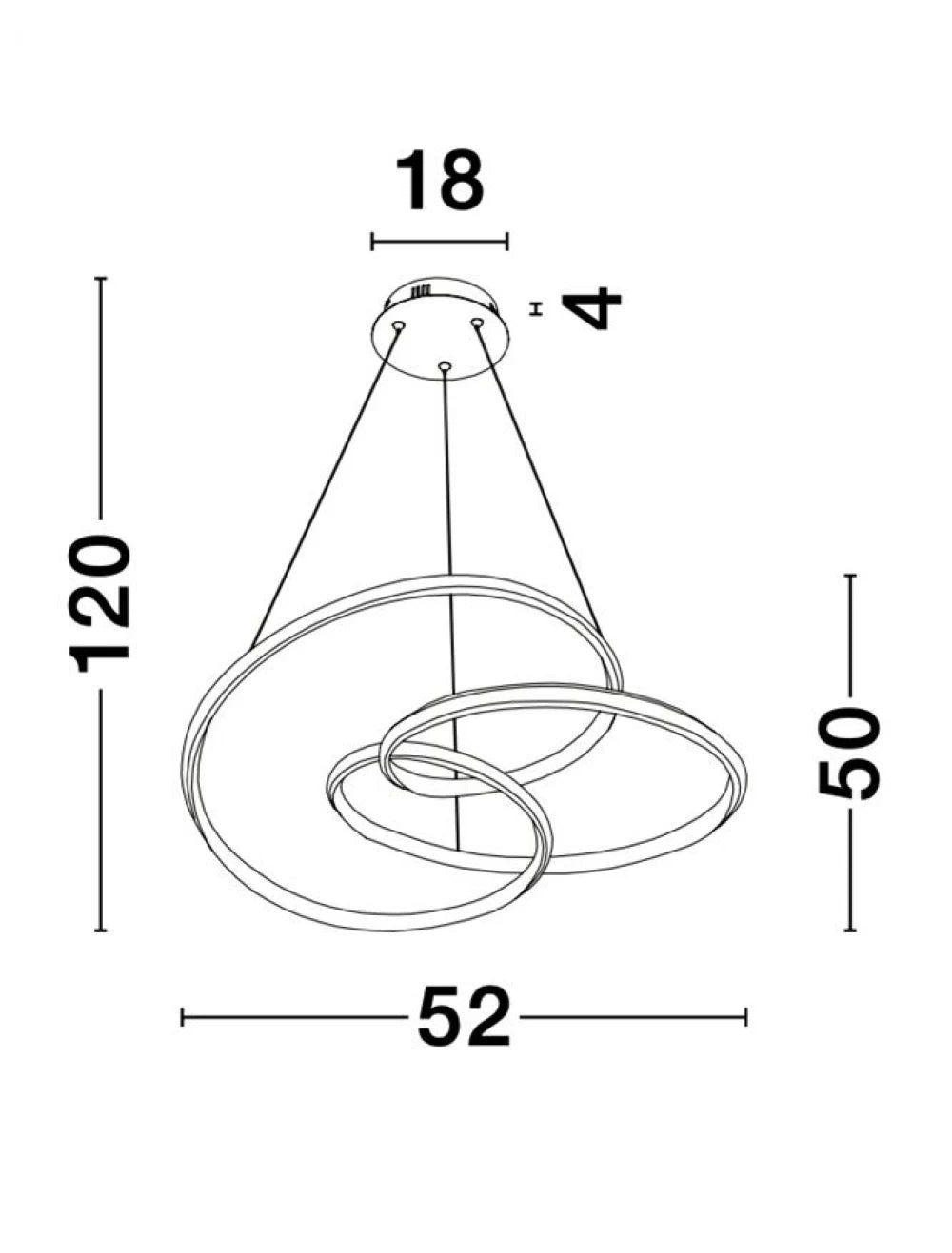 Lustra structura din Aluminiu Alb si abajur din Acrilic  H120xL52cm IP20 43W 3013lm 3000k MENTON