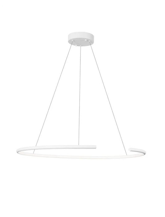 Lustra structura din Aluminiu Alb si abajur din Acrilic  H200xL70cm IP20 30W 1480lm 3000k BREDA