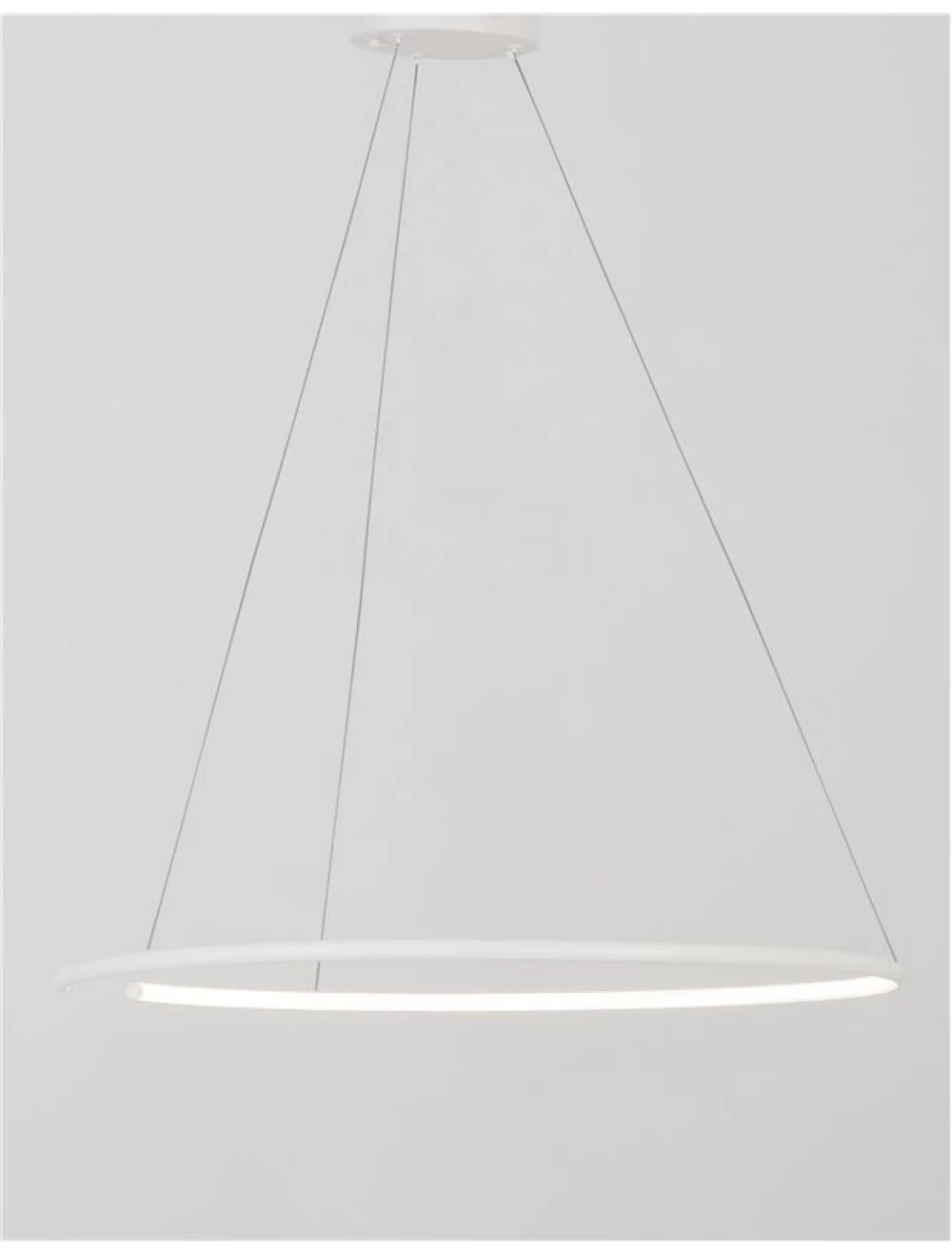 Lustra structura din Aluminiu Alb si abajur din Acrilic  H200xL70cm IP20 30W 1480lm 3000k BREDA
