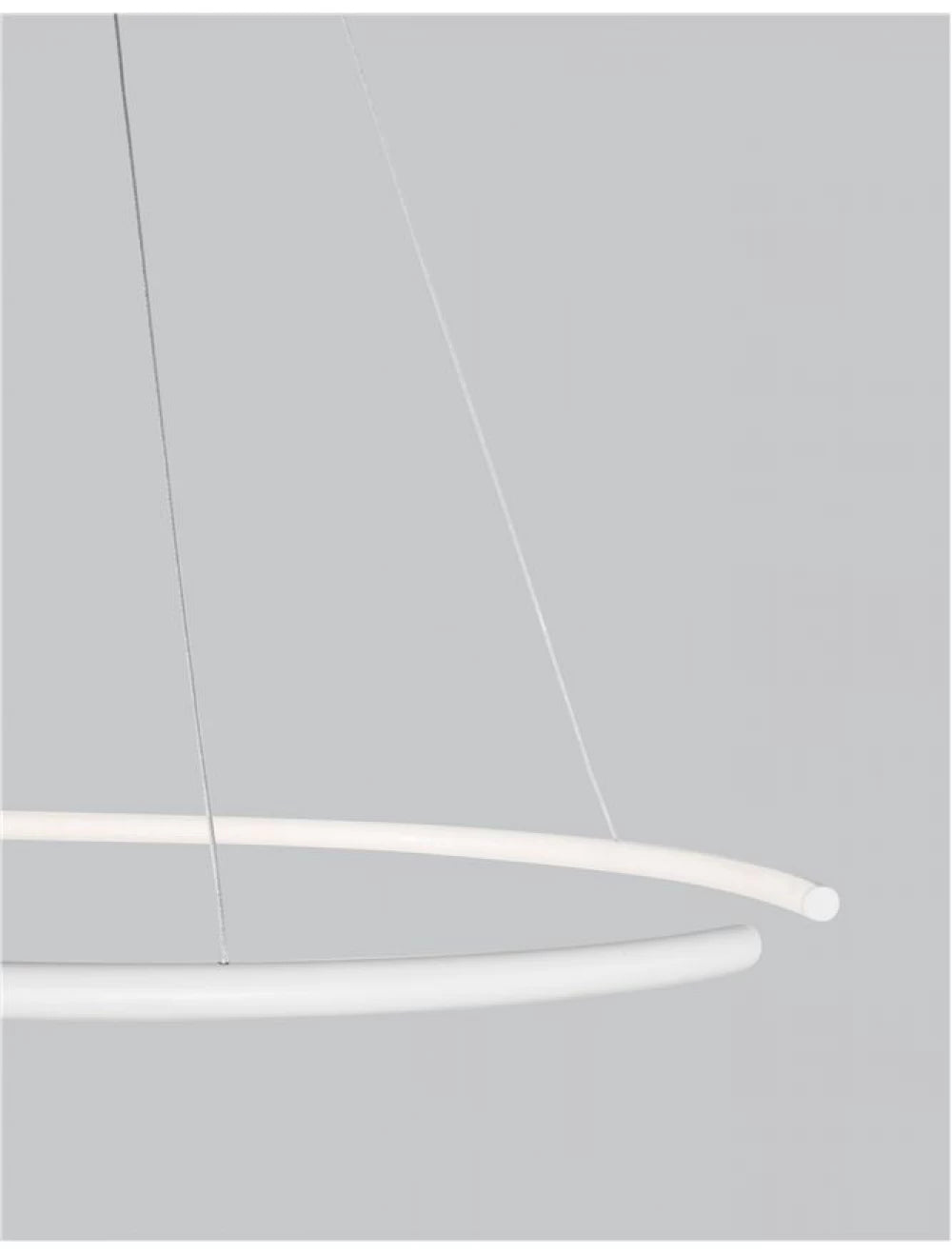 Lustra structura din Aluminiu Alb si abajur din Acrilic  H200xL70cm IP20 30W 1480lm 3000k BREDA