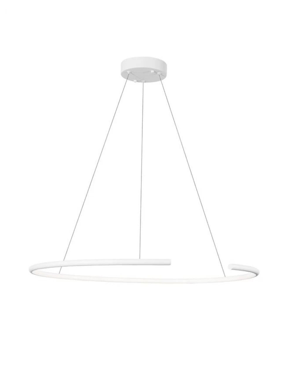 Lustra structura din Aluminiu Alb si abajur din Acrilic  H200xL70cm IP20 30W 1480lm 3000k BREDA