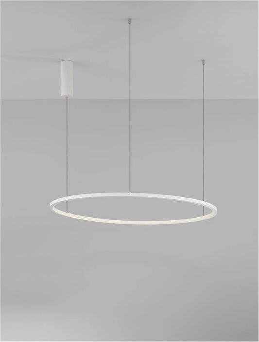 Lustra structura din Aluminiu Alb si abajur din Acrilic  H200xL80cm IP20 46W 1708lm 3000k TARQUIN