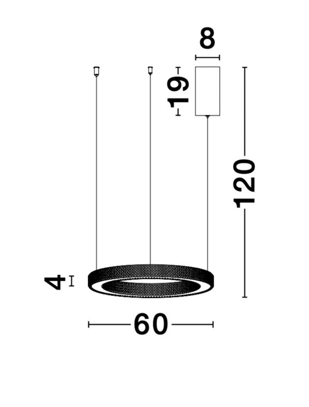 Lustra structura din Aluminiu Auriu antichizat si abajur din Acrilic Transparent H120xL60cm IP20 60W 3530lm 3000k FIORE