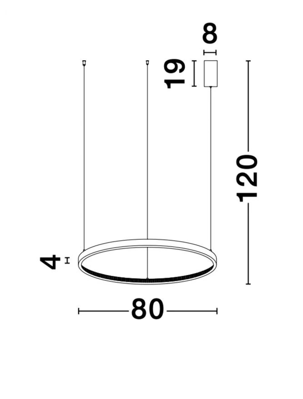 Lustra structura din Aluminiu Auriu antichizat si abajur din Acrilic Transparent H120xL80cm IP20 49W 2727lm 3000k PRESTON