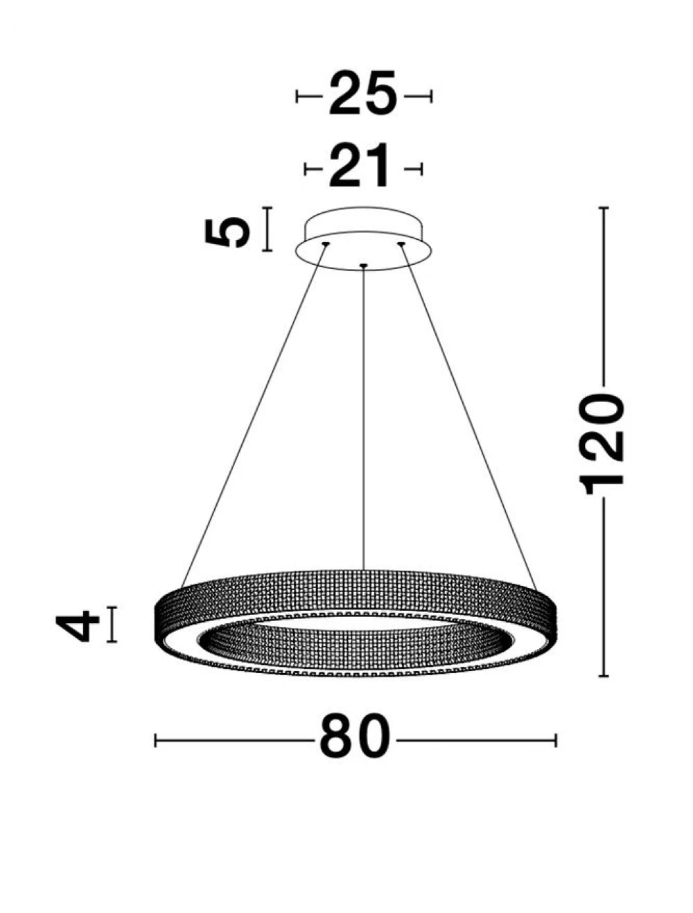 Lustra structura din Aluminiu Auriu antichizat si abajur din Acrilic Transparent H120xL80cm IP20 80W 4452lm 3000k FIORE
