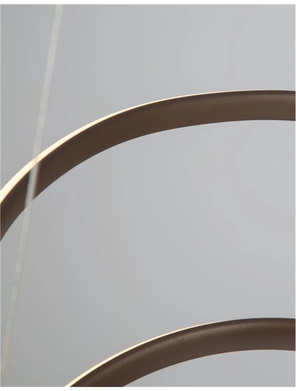 Lustra structura din Aluminiu Maro si abajur din Acrilic Alb H120xL52cm IP20 43W 3013lm 3000k MENTON