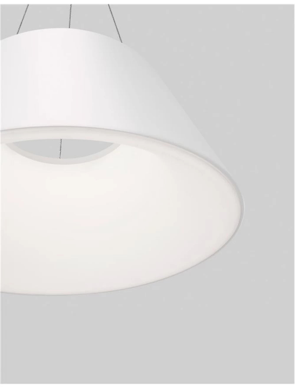 Lustra structura din Metal Alb si abajur din Acrilic Alb H120xL45cm IP20 33W 1680lm 3000k VOLCANO