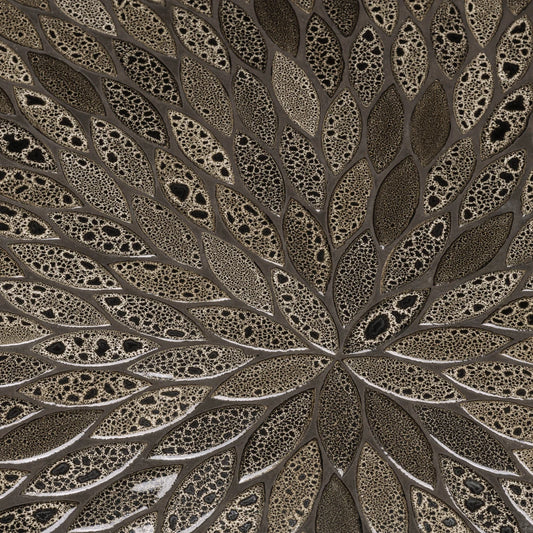 Masa din Ceramica Maro si Metal Alama L80xH76cm Declan  Eichholtz