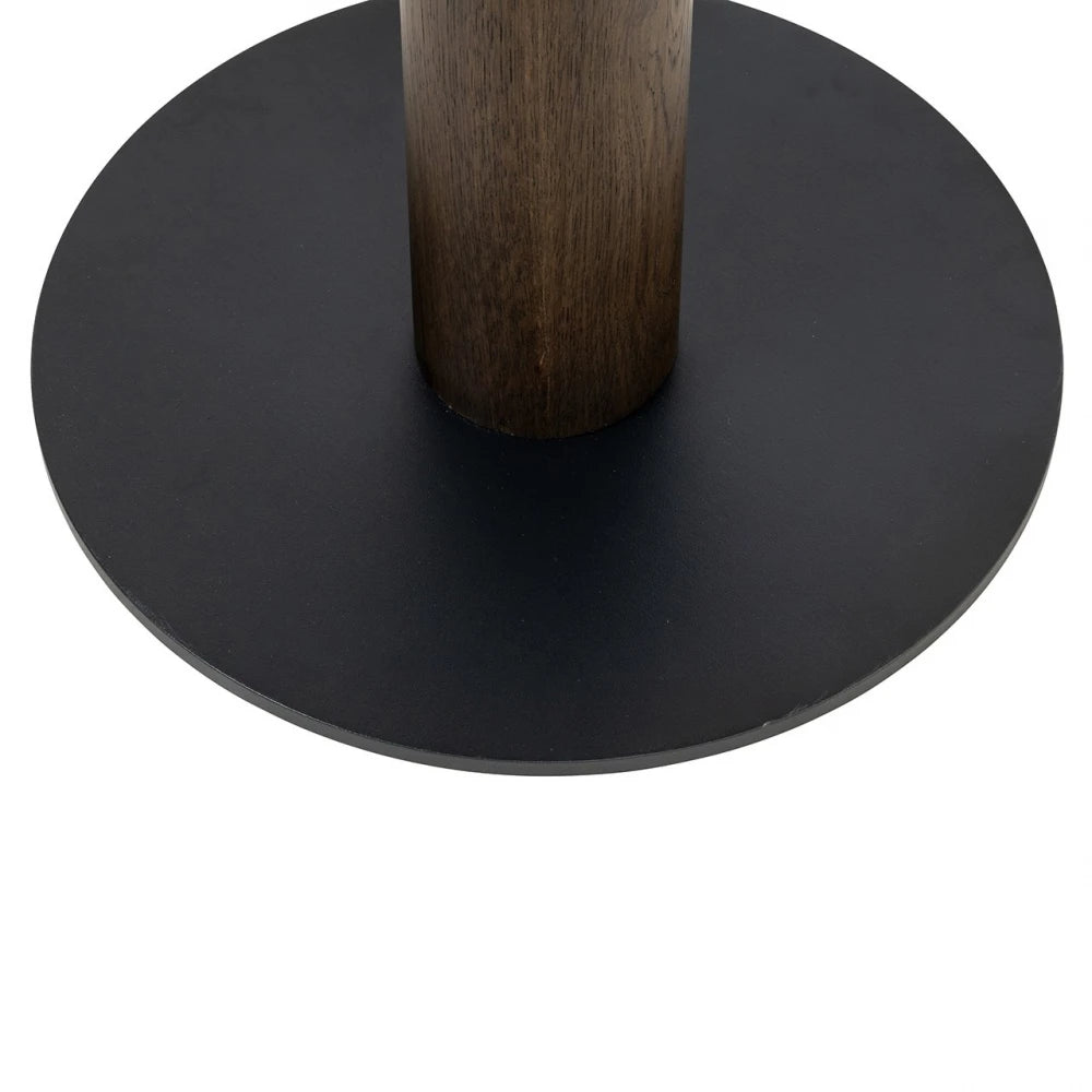 Masa rotunda din Furnir de stejar Maro si Ceramica Bej D75xH75cm Ritz Richmond Interiors