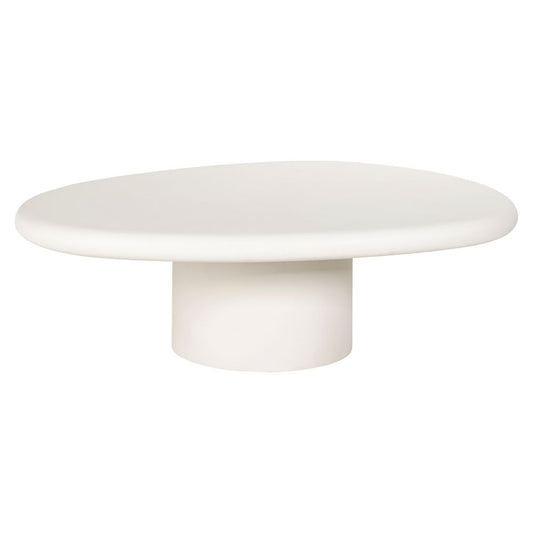 Masuta de cafea Asimetrica din MDF Alb L110xH34cm Bloomstone Richmond Interiors