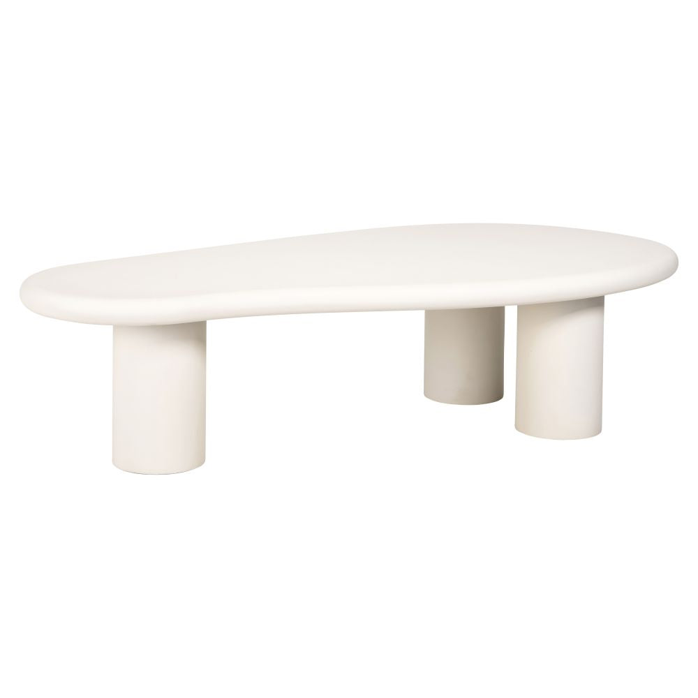 Masuta de cafea Asimetrica din MDF Alb L160xH42cm Bloomstone Richmond Interiors