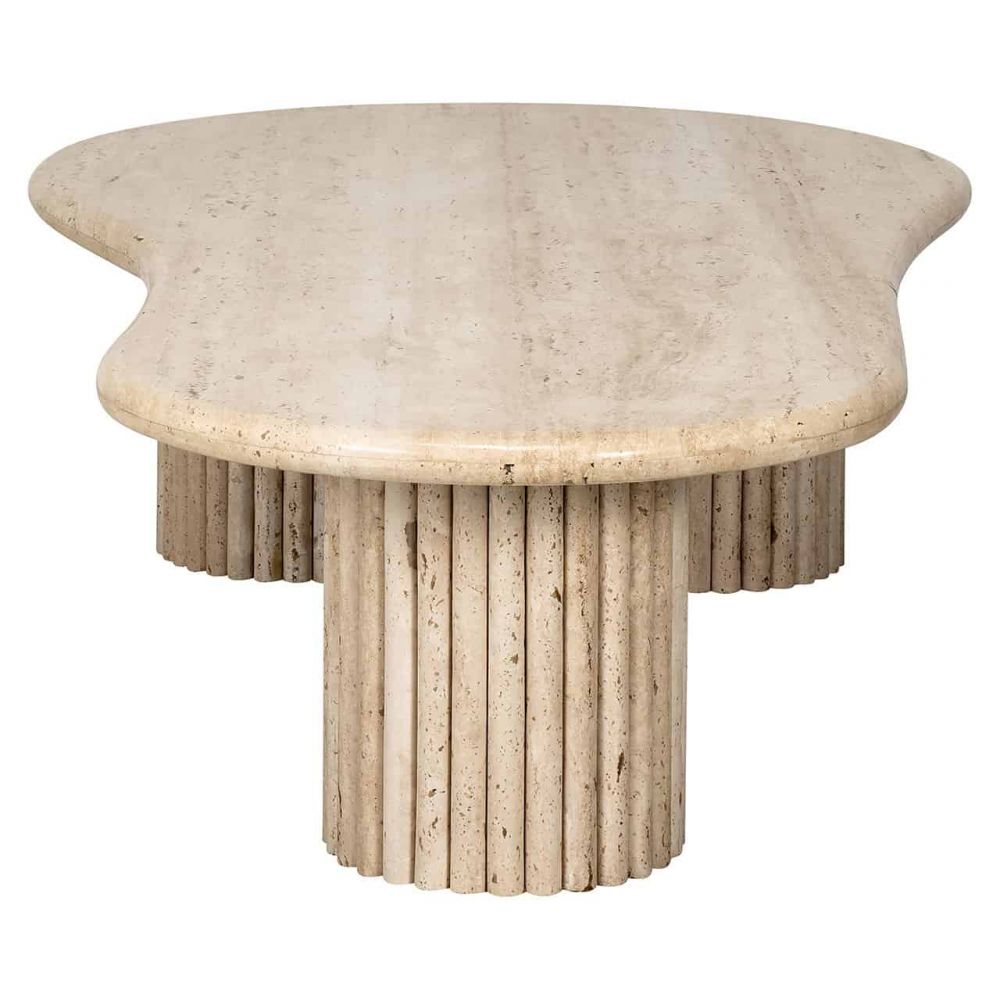 Masuta de cafea Asimetrica din Travertin Bej L150xH36cm La Cantera Richmond Interiors