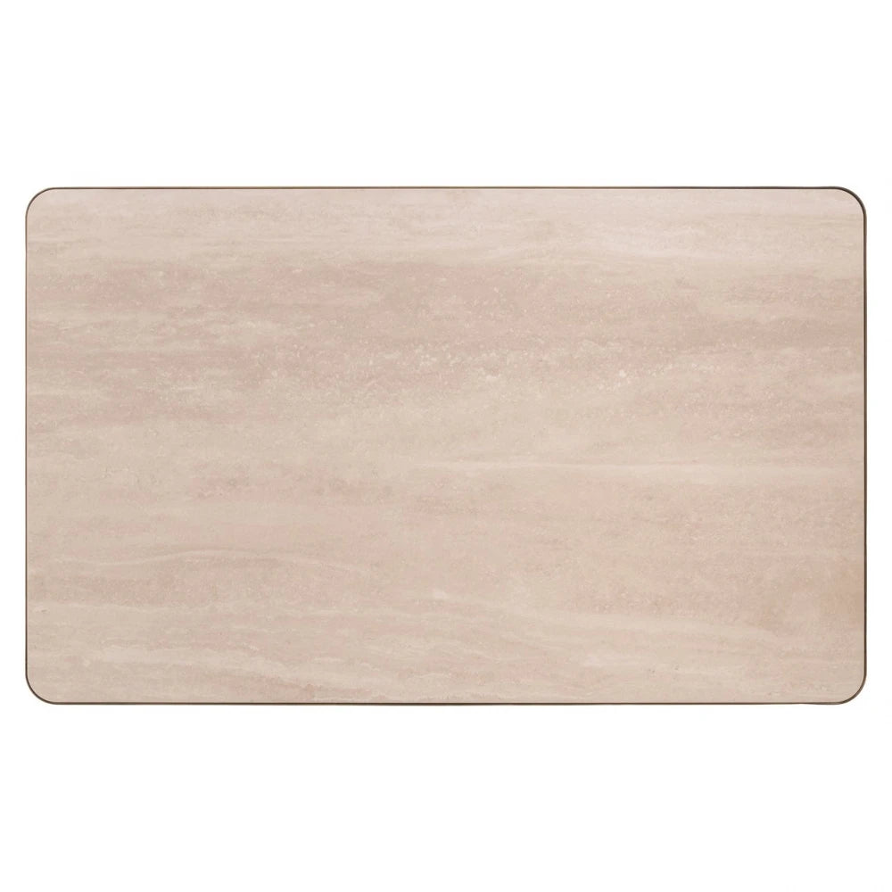 Masuta de cafea din Metal Alama si Ceramica/Sticla Bej/Negru L130xH35cm Claridge Richmond interiors