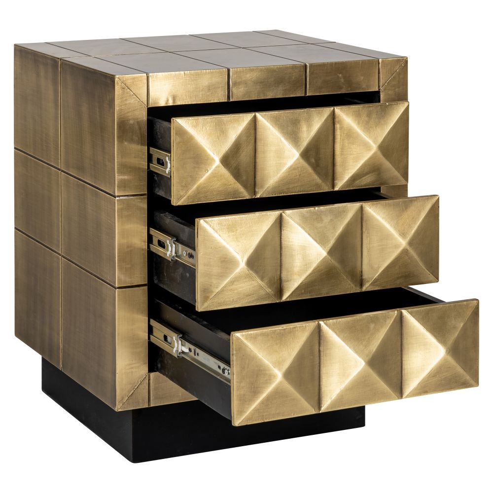 Noptiera din Alama si MDF Auriu L50xH60cm Collada Richmond Interiors