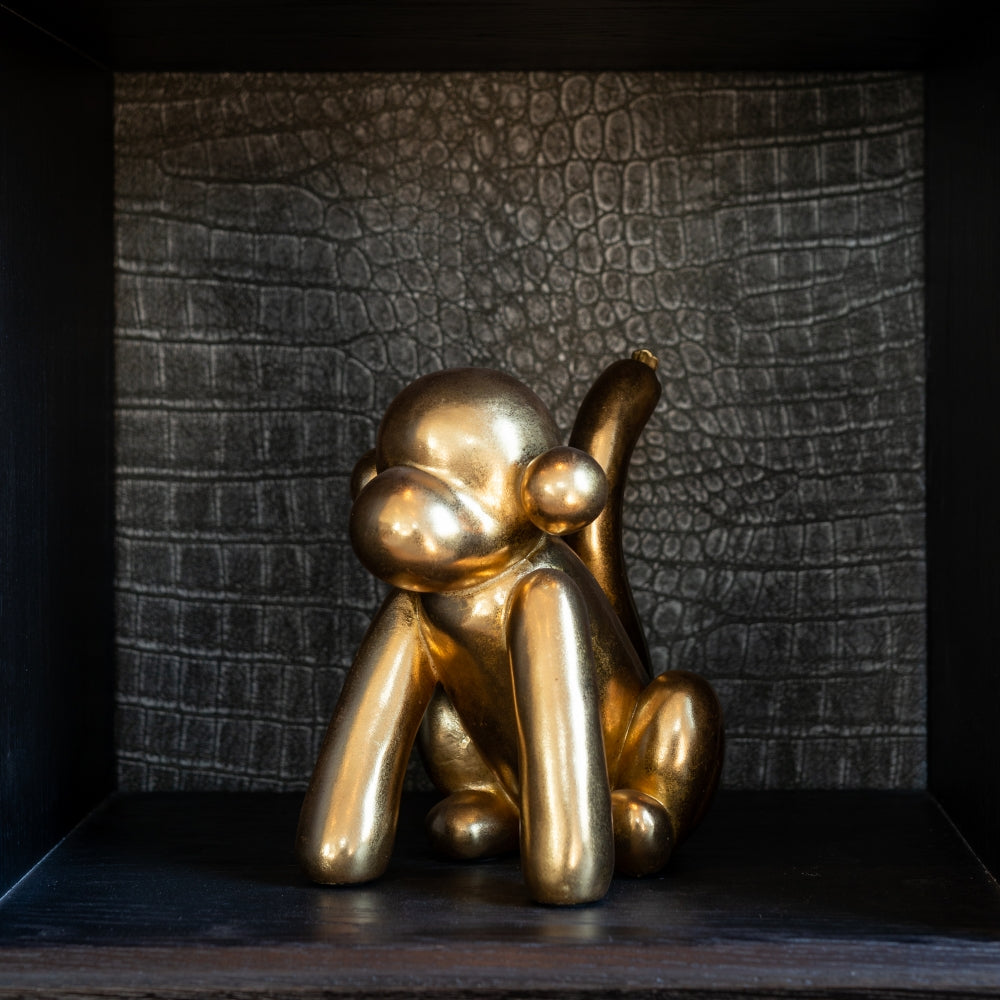 Obiect decorativ din Polirasina Auriu L22xH25cm Monkey Richmond Interiors