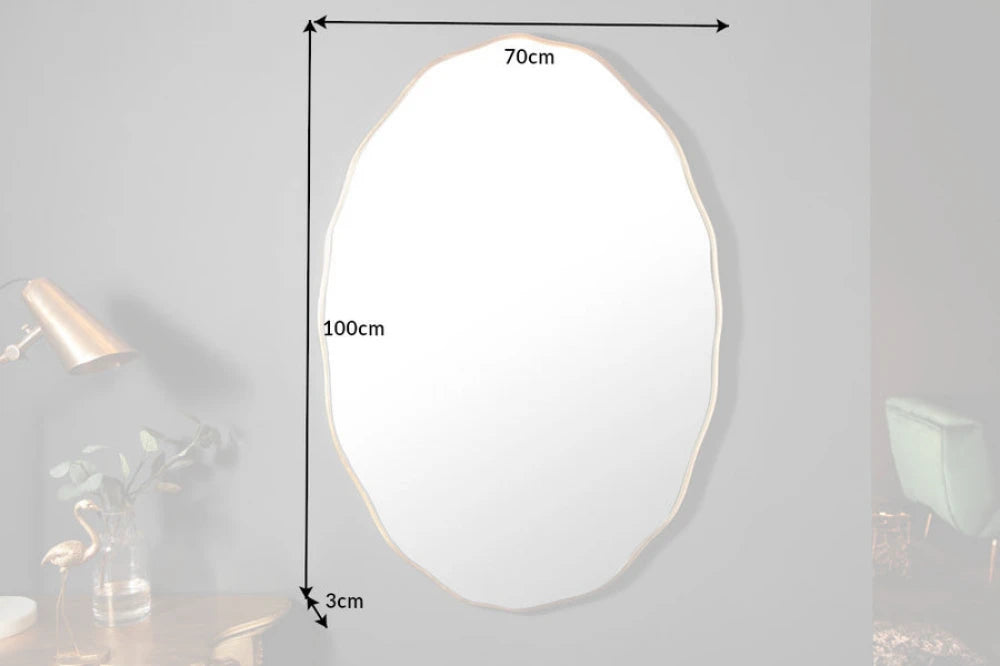Oglinda cu rama din Lemn Auriu H100xL70cm Elegancia