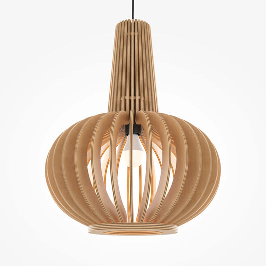 Pendul din Metal Negru si Lemn Bej H340.5xD35cm Roots