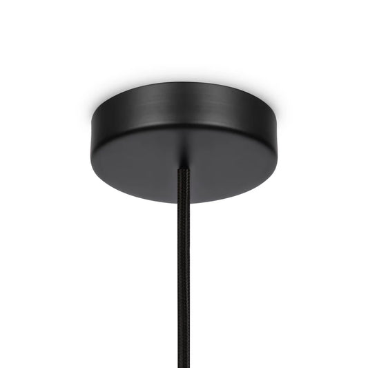 Pendul din Metal Negru si Sticla Alb/Auriu H232xD8cm Memory