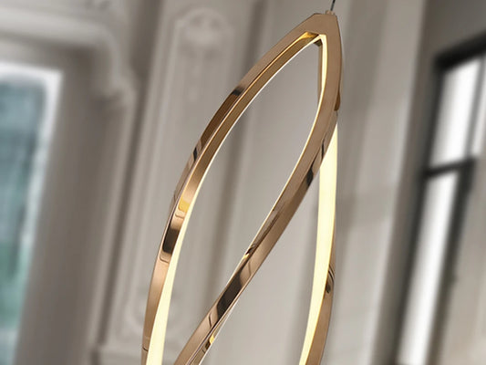 Pendul din Otel Rosegold 35W D15xH210cm Adele
