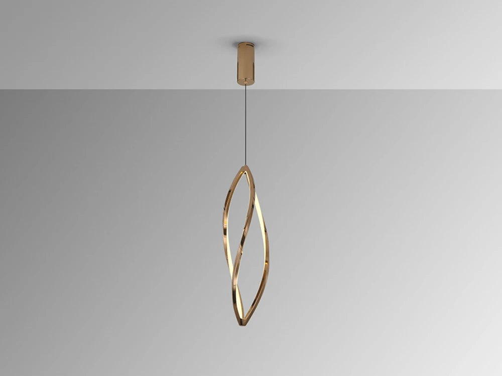 Pendul din Otel Rosegold 35W D15xH210cm Adele