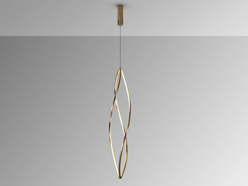 Pendul  din Otel Rosegold si Acrilic Rosegold 60W D22xH270cm Adele