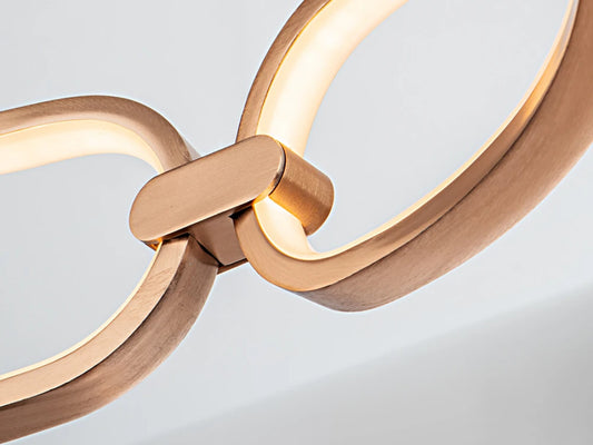 Plafoniera din Aluminiu Rosegold 65W D80xH16cm Colette