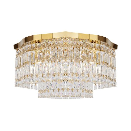 Plafoniera din Metal Auriu cu 6 becuri E14 60W L45xH25cm Dune