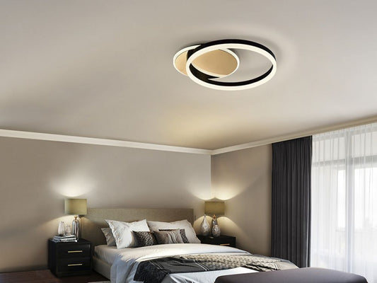 Plafoniera Oriel Auriu/Negru Led L46xH9cm