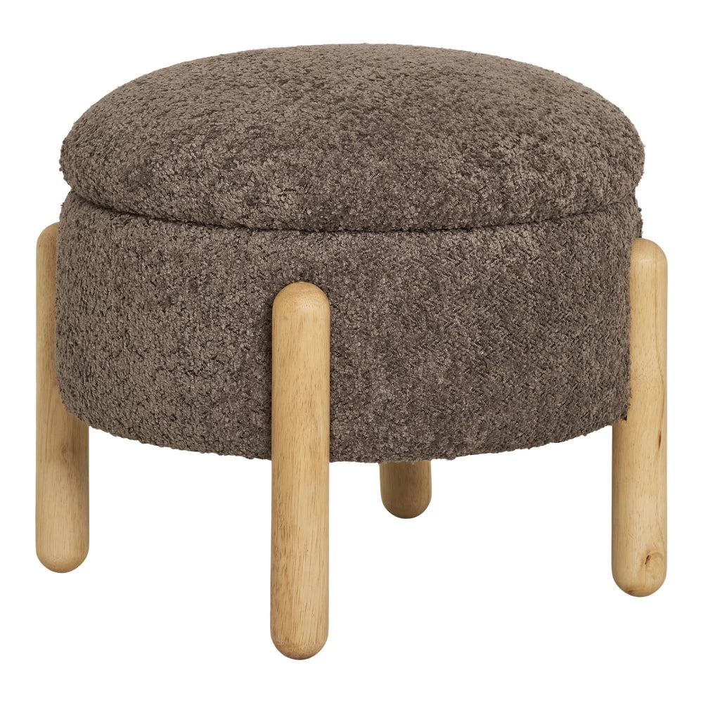 Puf din Stofa Maro H36xD45cm Medas