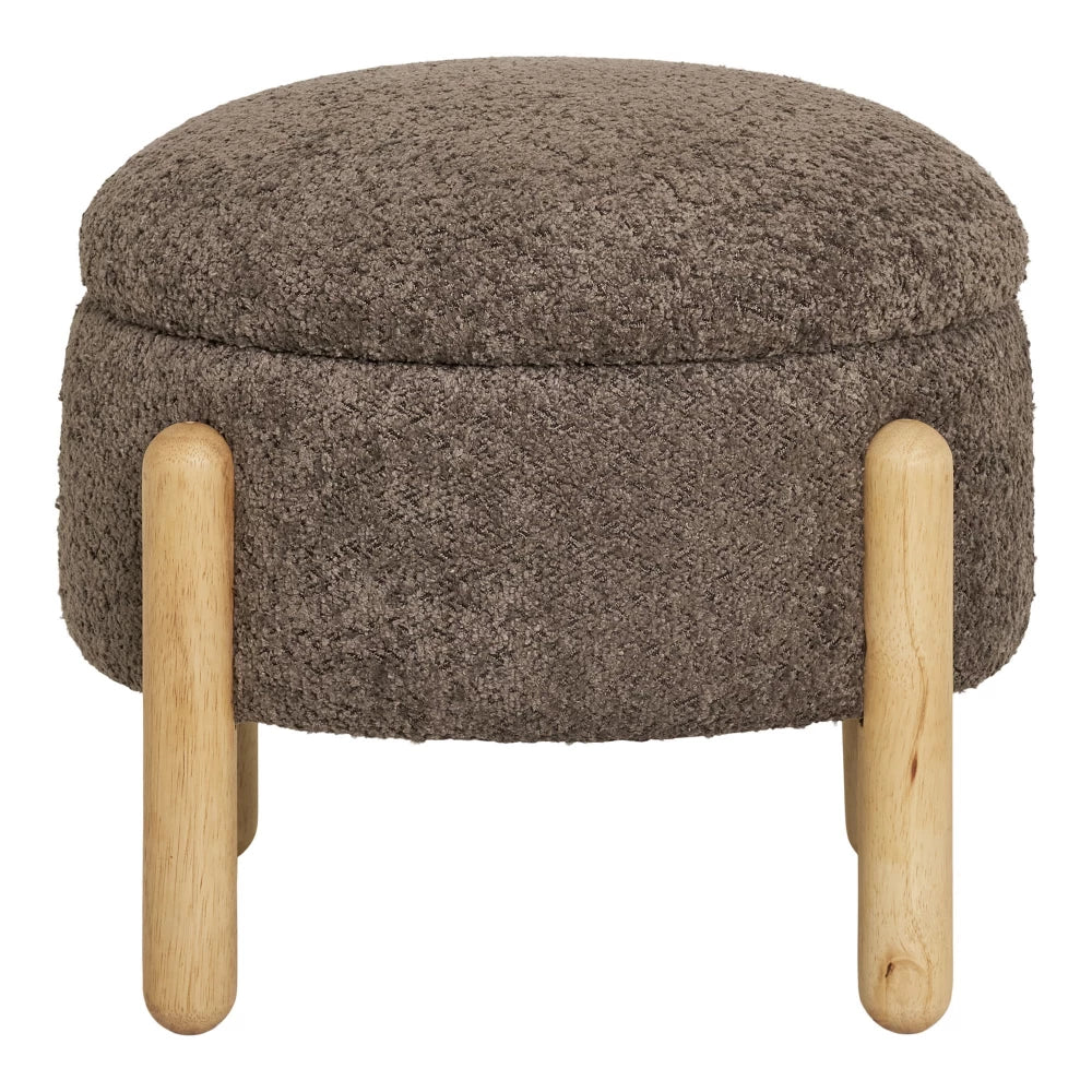 Puf din Stofa Maro H36xD45cm Medas