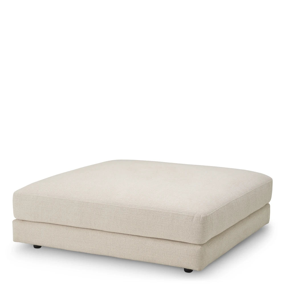 Puf tapitat cu Stofa Bej L122xA122xH40cm Lounge Club Eichholtz