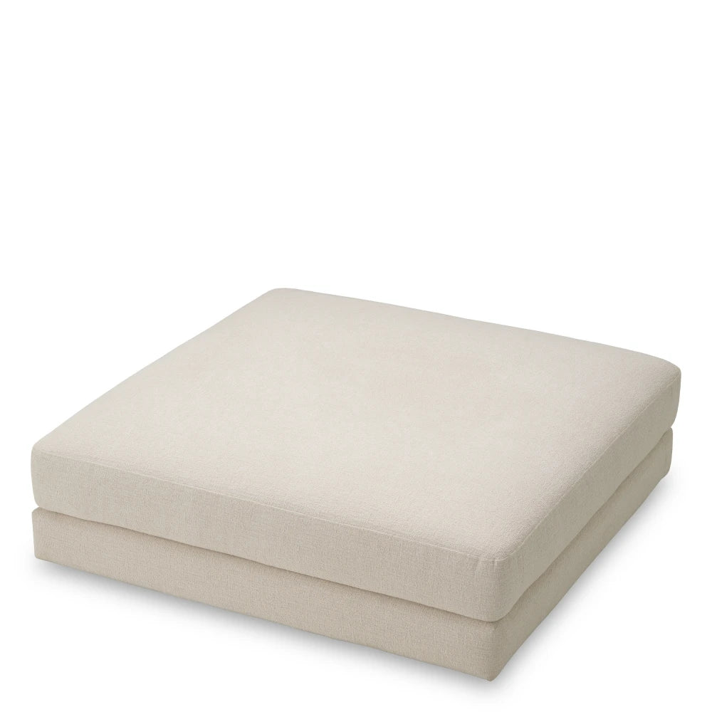 Puf tapitat cu Stofa Bej L122xA122xH40cm Lounge Club Eichholtz