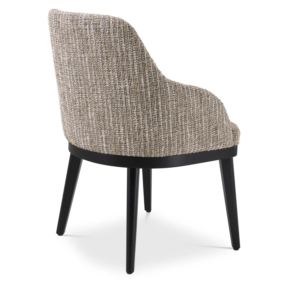 Scaun cu brate tapitat cu Stofa Bej L56xA62xH83cm Costa Eichholtz