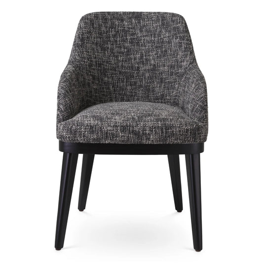Scaun cu brate tapitat cu Stofa Negru L56xA62xH83cm Costa Eichholtz